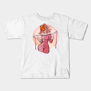 A Girl in a Fox Mask Kids T-Shirt